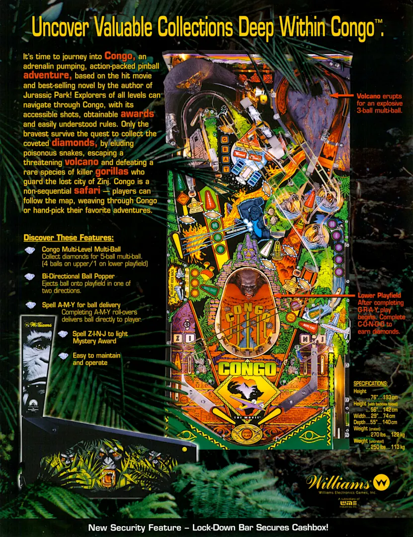 Pinball Flyer Congo 02