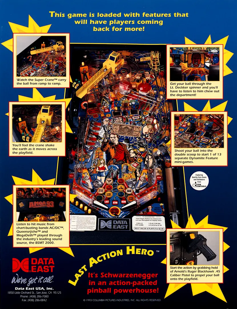 Pinball Flyer Last Action Hero 02