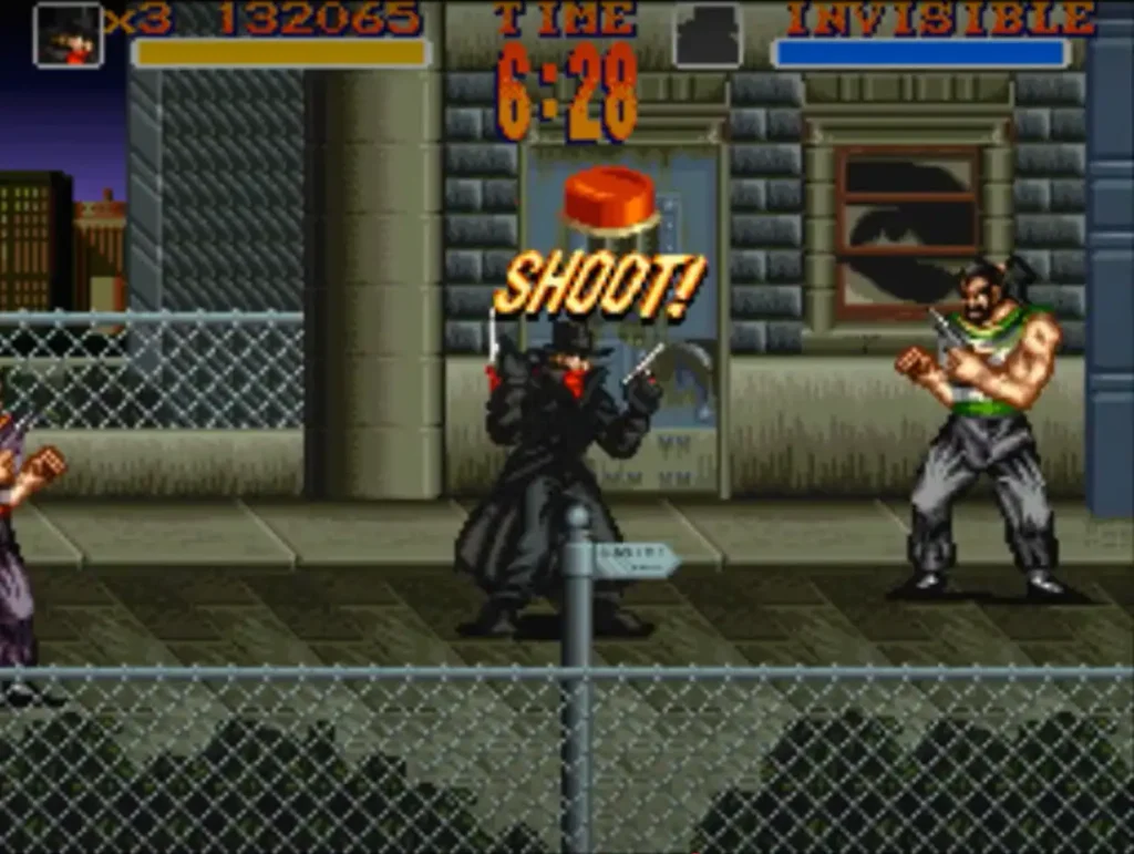 The Shadow 1994 video game SNES Super Nintendo Sega Genesis Mega Drive