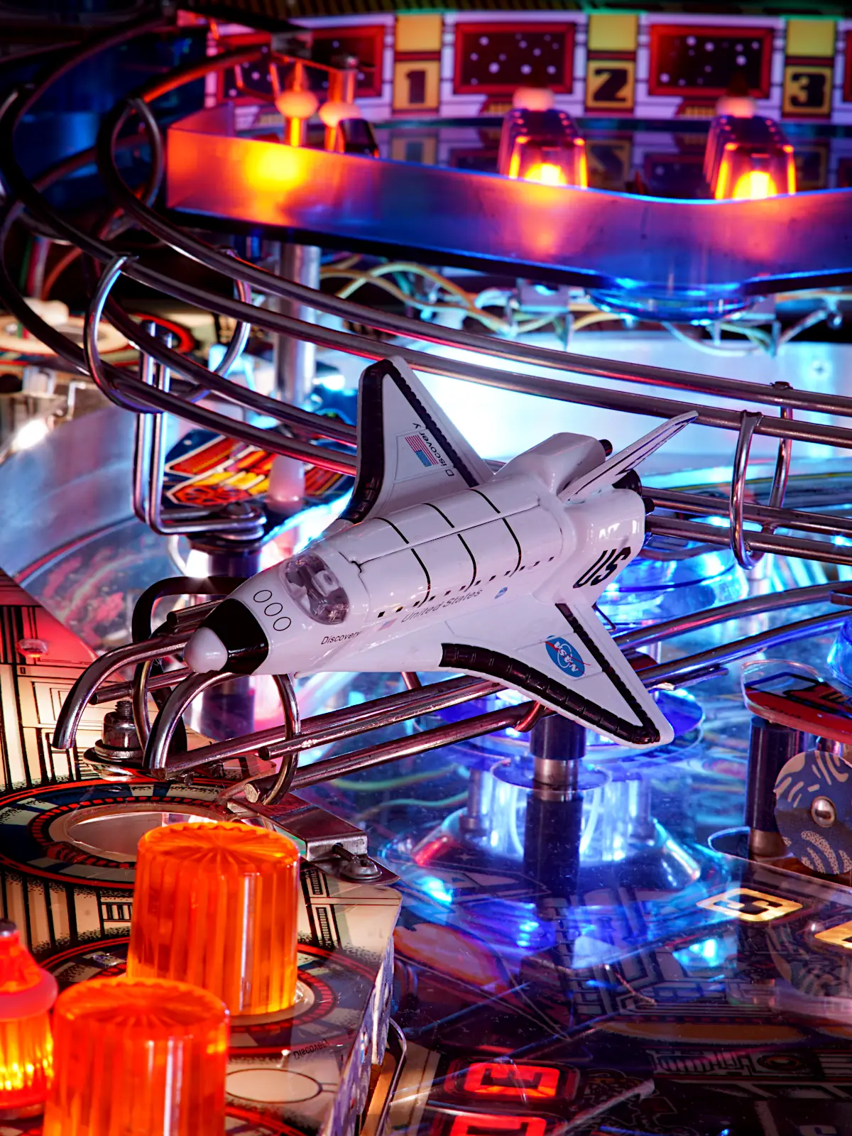 Space Station pinball detail: Space Station toy (mod)